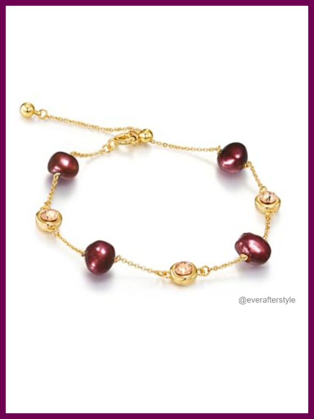 Gold Plated Beaded Bracelet Adjustable Pearl Shell Turquoise Gemstone